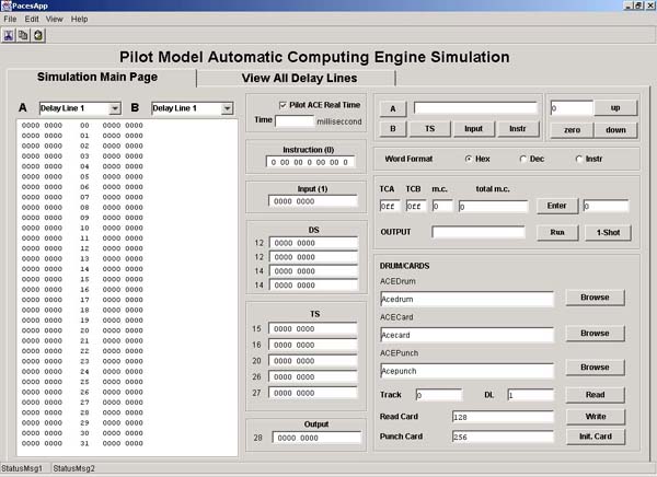 Java simulator screen shot
